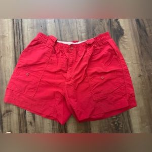 Red AFTCO mens shorts